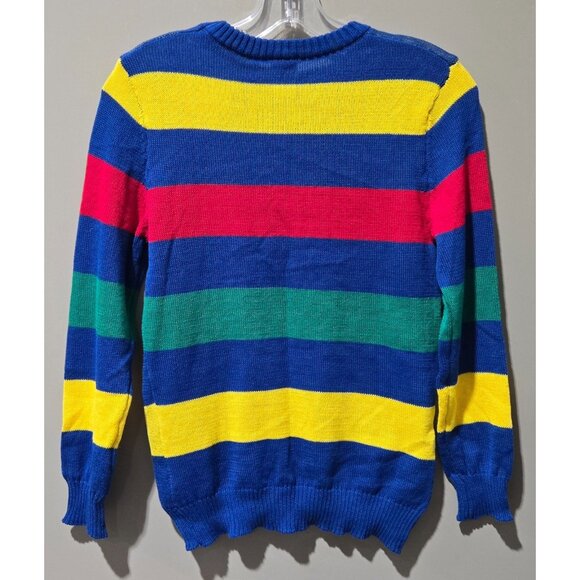 Disney Mickey Mouse Retro Stripe & Design Multicolor Sweater - Boys' Medium 8/10 - Picture 4 of 8